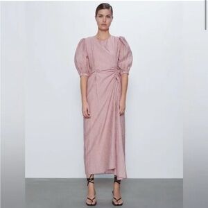 Zara Dust Pink Midi Dress